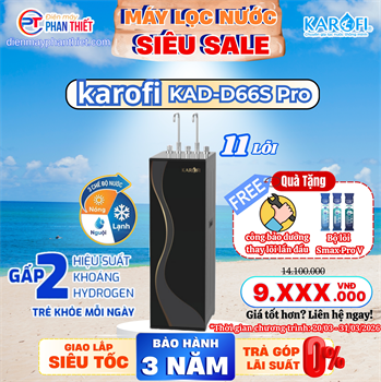 Máy lọc nước nóng lạnh Karofi KAD-D66S PRO - 11 Lõi, Lạnh Block