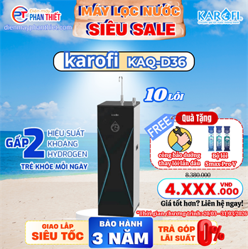 Máy lọc nước Karofi KAQ-D36- mẫu tủ tràn viền (10 lõi)