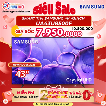 Smart Tivi Crystal UHD Samsung 4K 43 inch UA43U8500F Mẫu mới