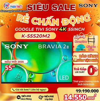 Google Tivi Sony 4K 55 Inch K-55S20M2