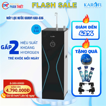 Máy lọc nước Karofi KAQ-D36- mẫu tủ tràn viền (10 lõi)