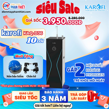 Máy lọc nước Karofi KAQ-D36- mẫu tủ tràn viền (10 lõi)