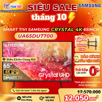 Smart Tivi Samsung 4K 65 inch UA65DU7700KXXV 