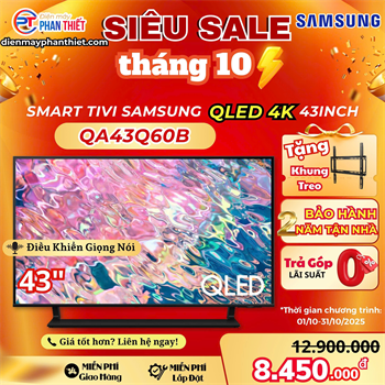 Smart Tivi Samsung QLED 4K 43 Inch QA43Q60B