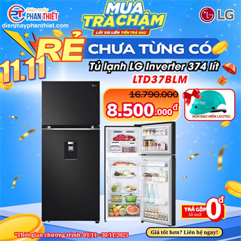 Tủ lạnh LG Inverter 374 lít LTD37BLM