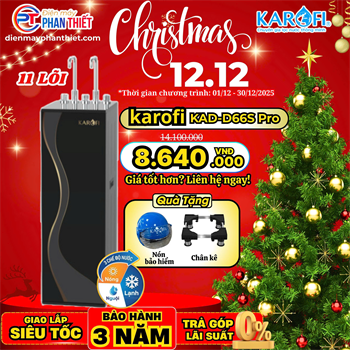 Máy lọc nước nóng lạnh Karofi KAD-D66S PRO - 11 Lõi, Lạnh Block