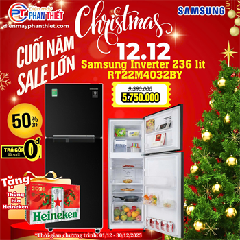 Tủ lạnh Samsung Inverter 236 lít  RT22M4032BY