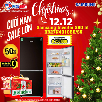 Tủ lạnh Samsung Inverter 280 lít RB27N4010BU/SV