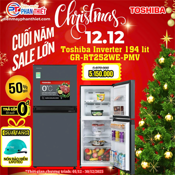 Tủ lạnh Toshiba Inverter 194 lít GR-RT252WE-PMV(52)