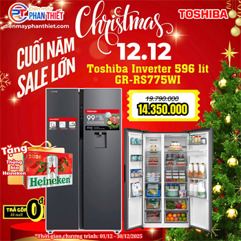 Tủ lạnh Toshiba Inverter 596 lít Side By Side GR-RS775WI