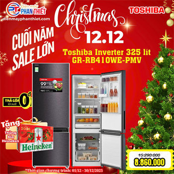 Tủ lạnh Toshiba Inverter 325 lít GR-RB410WE-PMV(37)-SG