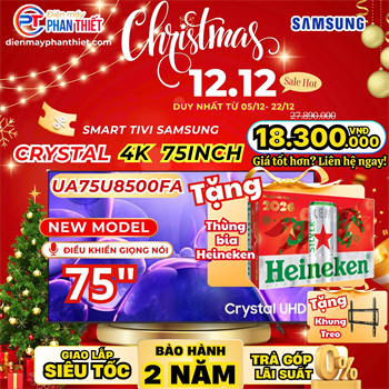 Smart Tivi Crystal UHD Samsung 4K 75 inch UA75U8500F Mẫu mới