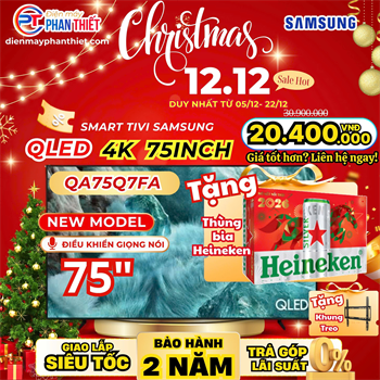 Smart Tivi QLED Samsung AI 4K 75 inch QA75Q7FA Mẫu mới