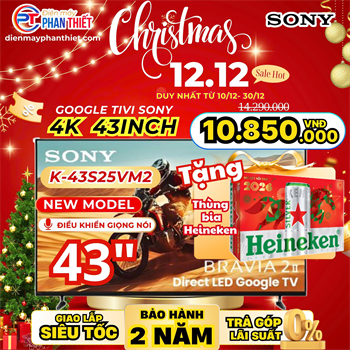 Google Tivi Sony 4K 43 Inch K-43S25VM2