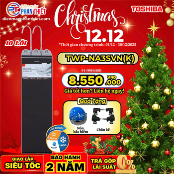 Máy lọc nước RO nóng nguội lạnh Hydrogen Toshiba TWP-WA3SVN(K) 10 lõi