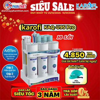 Máy lọc nước RO Karofi KAQ-U95 Pro