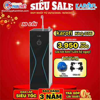 Máy lọc nước Karofi KAQ-D36- mẫu tủ tràn viền (10 lõi)
