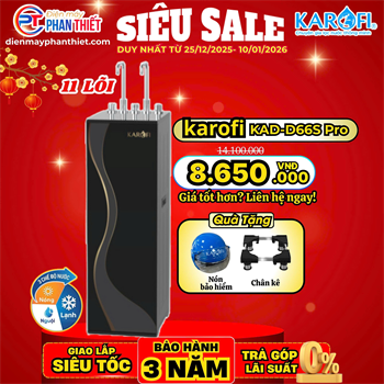 Máy lọc nước nóng lạnh Karofi KAD-D66S PRO - 11 Lõi, Lạnh Block
