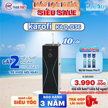 Máy lọc nước Karofi KAQ-D36- mẫu tủ tràn viền (10 lõi)
