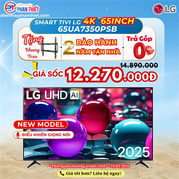 Smart Tivi LG AI 4K 65 Inch 65UA7350PSB Model 2025