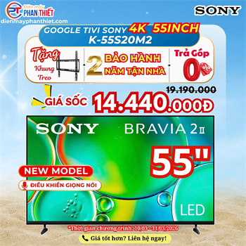 Google Tivi Sony 4K 55 Inch K-55S20M2