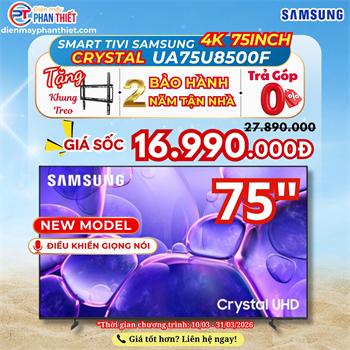 Smart Tivi Crystal UHD Samsung 4K 75 inch UA75U8500F Mẫu mới