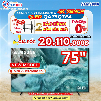 Smart Tivi QLED Samsung AI 4K 75 inch QA75Q7FA Mẫu mới