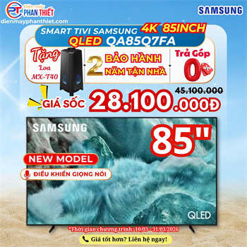 Smart Tivi QLED Samsung AI 4K 85 inch QA85Q7FA Mẫu mới