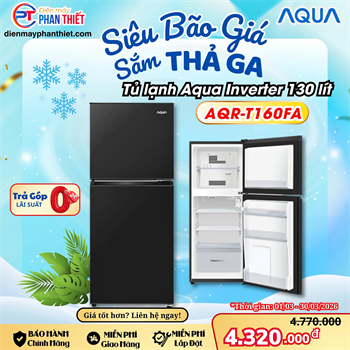 Tủ lạnh Aqua 130 lít  AQR-T160FA(BS)
