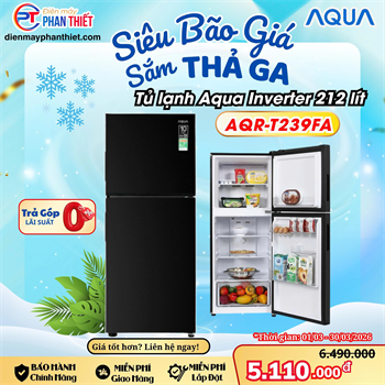 ủ lạnh Aqua Inverter 212 lít AQR-T239FA(FB)