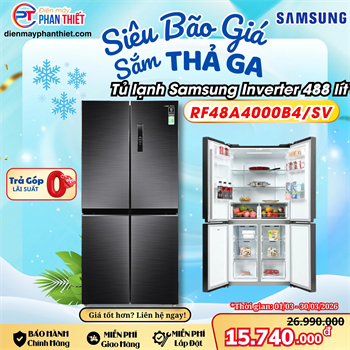 Tủ lạnh Samsung Inverter 488 lít RF48A4000B4/SV 