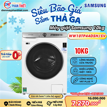 Máy giặt Samsung Inverter 10kg WW10TP44DSH/SV
