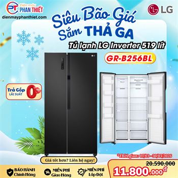 Tủ lạnh LG Inverter 519 lít Side By Side GR-B256BL